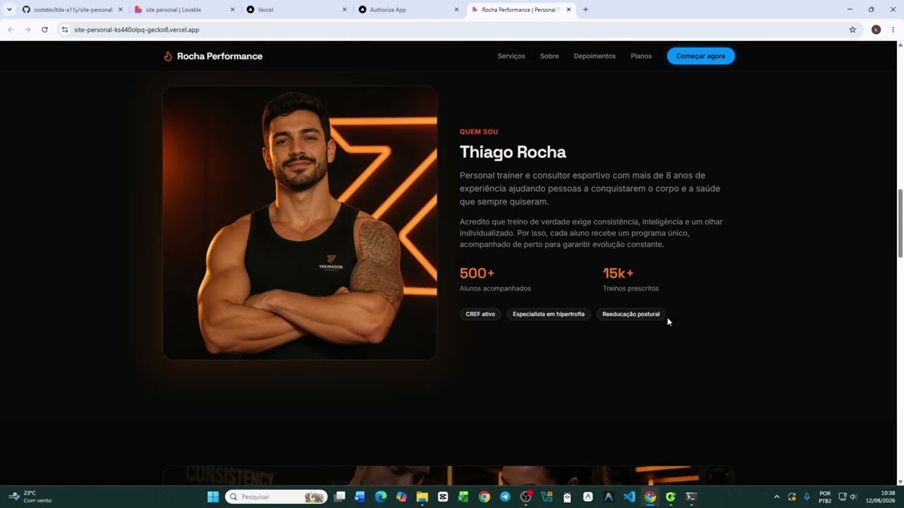 Thumbnail do vídeo: Como Integrar com a Vercel e Colocar Domínio Próprio
