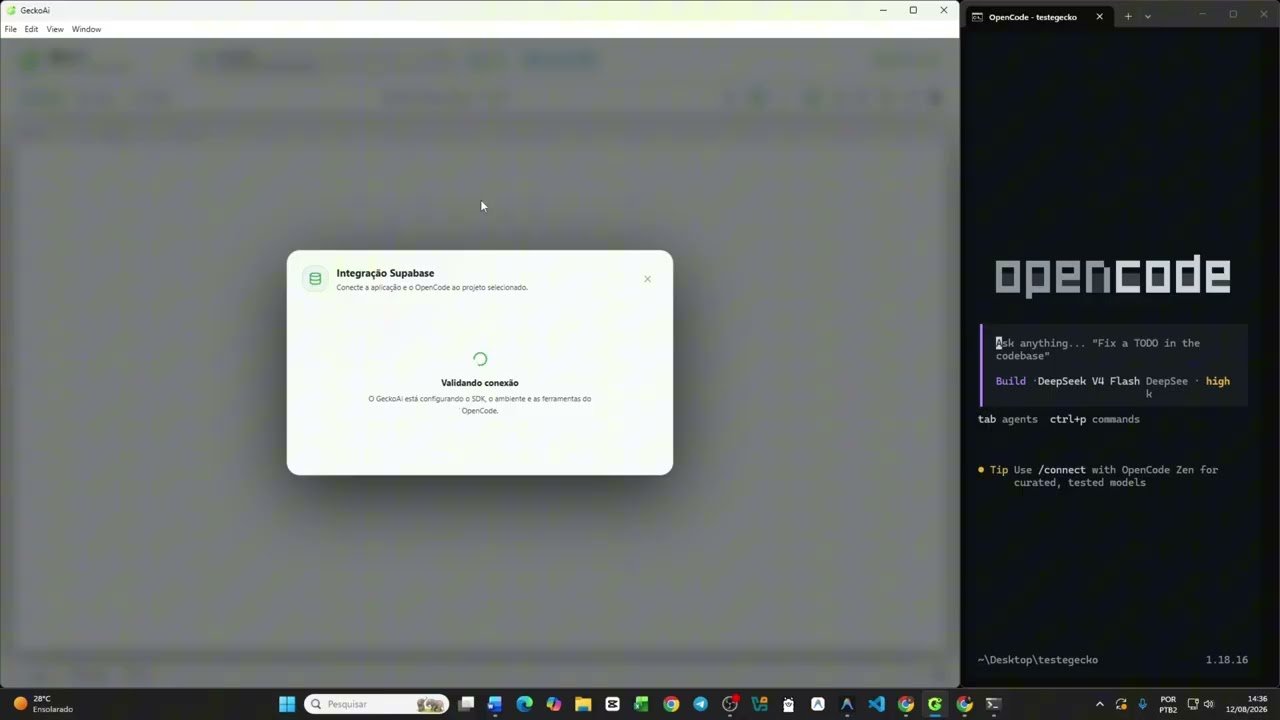Thumbnail do vídeo: Como Integrar o Banco de Dados Supabase ao Gecko